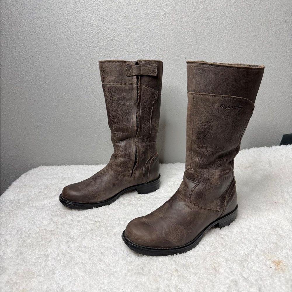 Stylmartin Sharon Lady Waterproof Leather Motorcycle Boots -brown-EU W7.5-8